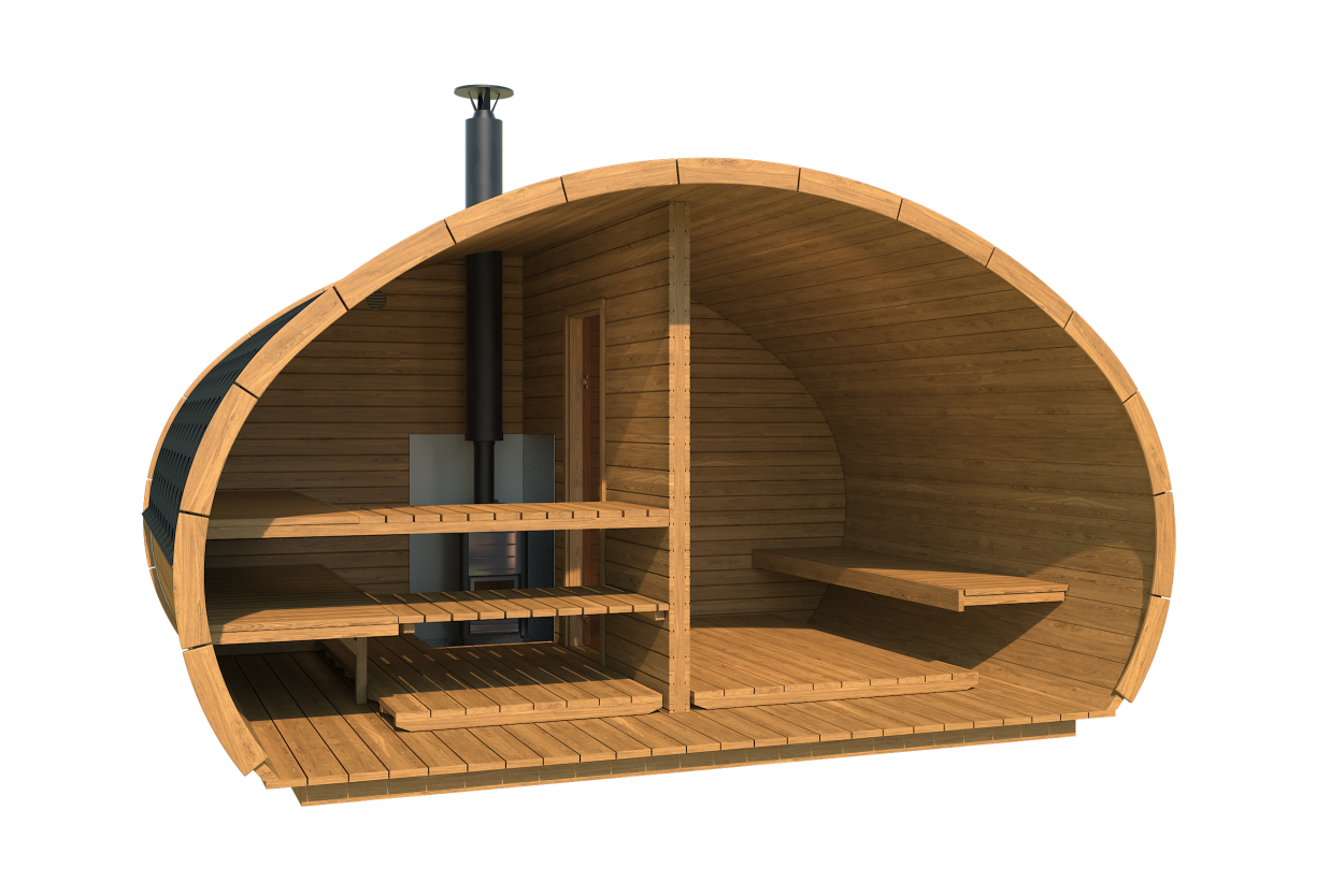 ulla ft oval sauna with terrace